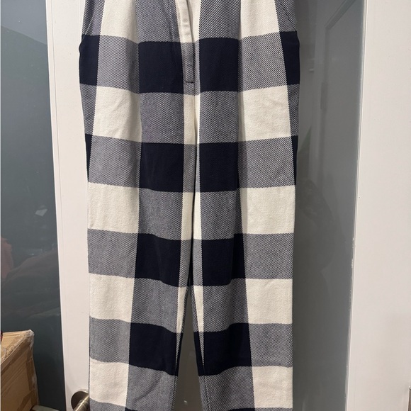 Mara Hoffman Black and White Trousers with Bold Buffalo Check - Picture 2 of 4